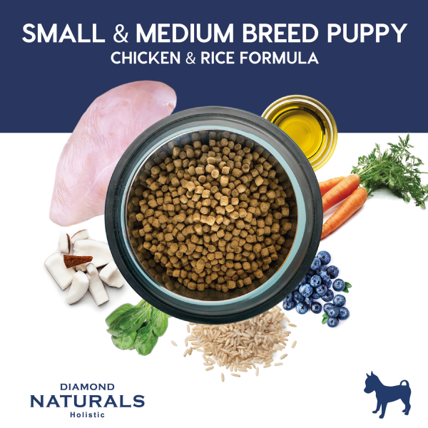 Diamond Naturals Small &amp; Medium Breed Puppy 18.14 Kg, cachorros razas chicas y medianas